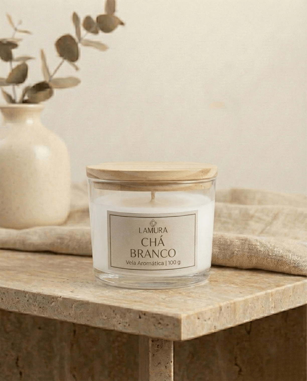 Vela Aromática de Chá Branco - Lamura Aromas
