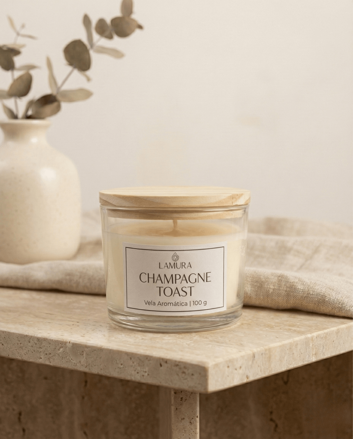 Vela Aromática de Champagne Toast - Lamura Aromas